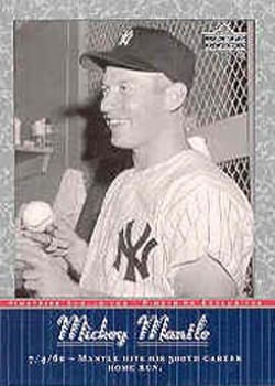 2001 Upper Deck - Pinstripe Exclusives Mickey Mantle #MM30 Mickey Mantle  Front